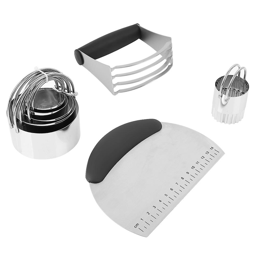 Professional Stainless Steel Stainless Steel Pastry Scraper Set Dough Blender Biscuit Cutter Set
