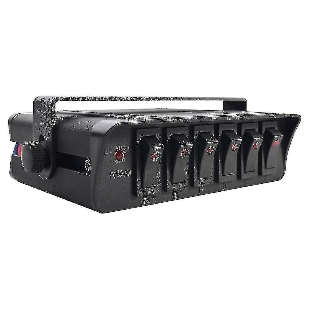 Position on/off rocker switch box with red LED light, 12-24v 80a switch panel, suitable for car B