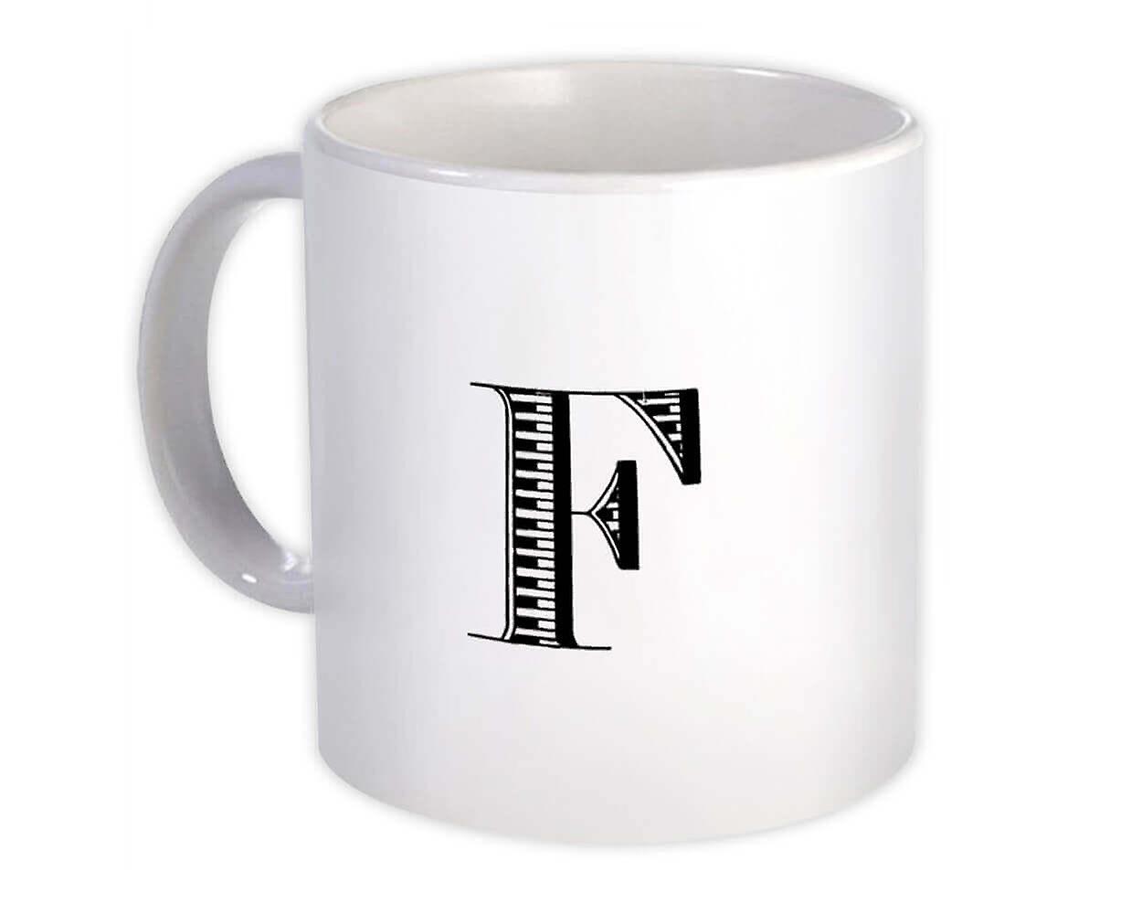 Geschenk-Becher: Monogramm Buchstabe F Name