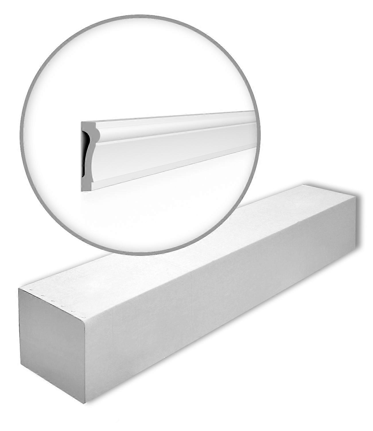 NMC 20 x Panel moulding WL6-box 40 meter WALLSTYL Extruded polystyrene (HDPS) 200 cm white pre-primed multi purpose
