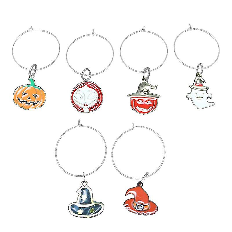 6pcs Wine Cup Pendants For Halloween Decorations
