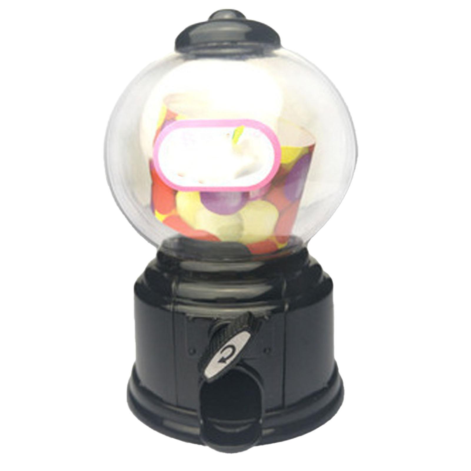 Kids Vending Machine Toy Multi Function Retro Design Durable Plastic Kids Gumball Machine for Family Games Interaction Black