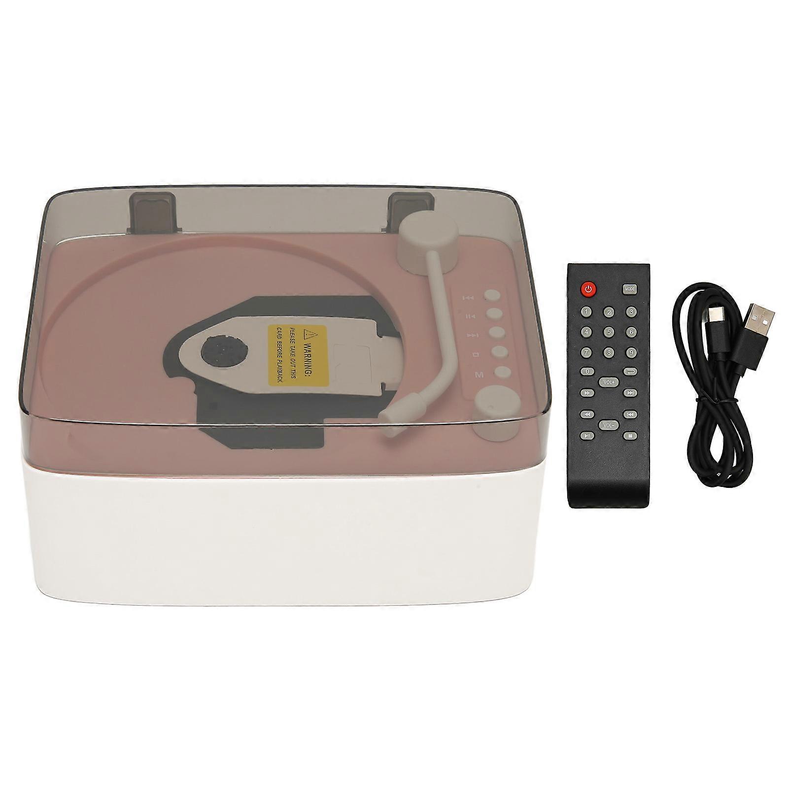 Cd Player Mini Multifunctional Vintage Bluetooth Speaker Cd Music Player For Home Pink