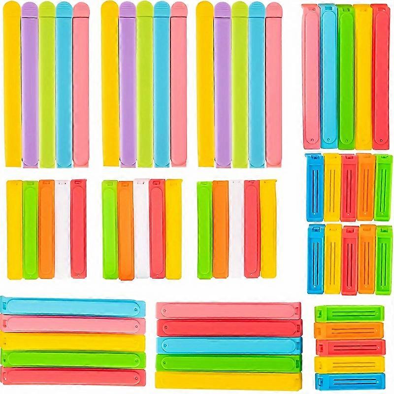 30-Pack Vibrant Bag Clips: Freshness Sealing for Snack & Bread Storage Durable Kitchen Essentials