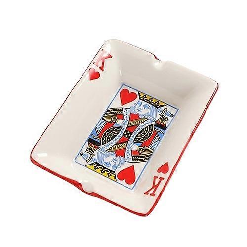 Ceramic Ashtray-Elegant Poker Design-Euro Classic Decor