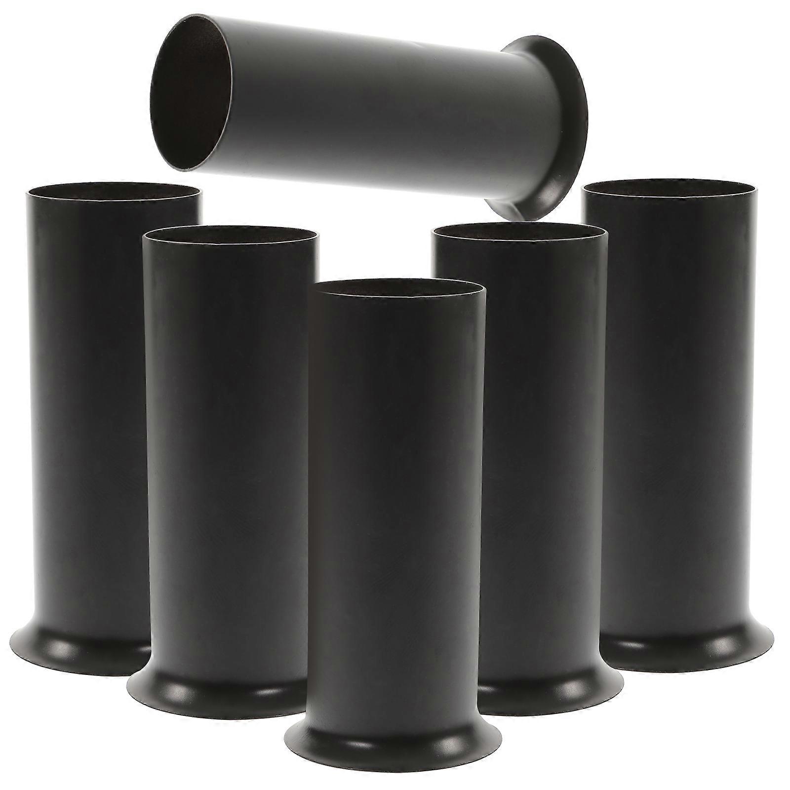 6pcs Chandelier Lamp Base Sleeves Metal Candle Light Bulb Socket Covers Light Fixture