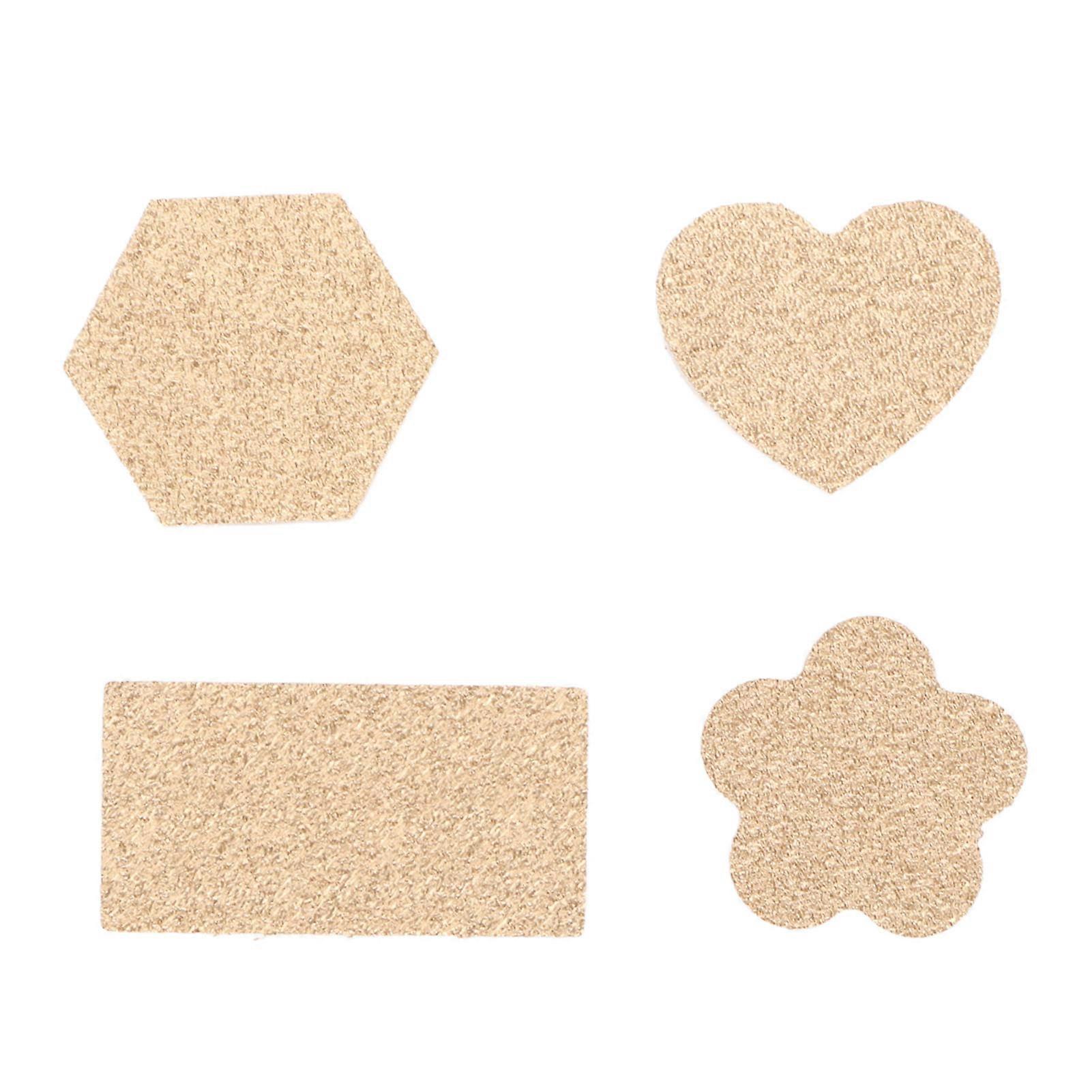 4Pcs Frosted Stamp Head Blank Assorted Shapes Durable Copper Light Wax Seal Stamp Head for DIY Craft Envelope Making