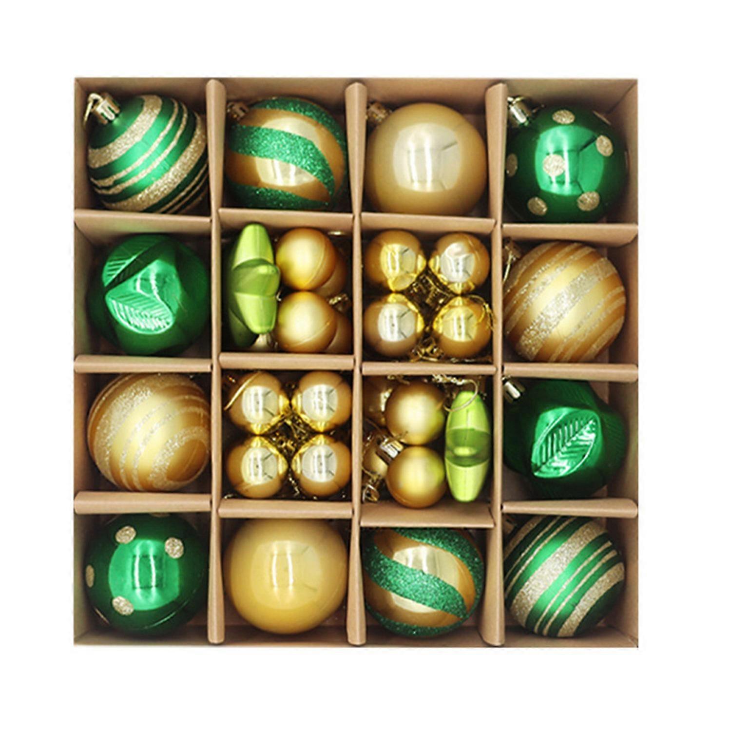 42/44Pcs Vibrant Christmas Tree Ball Set Multicolor Ornaments Plastic Balls for Festive Home Decor