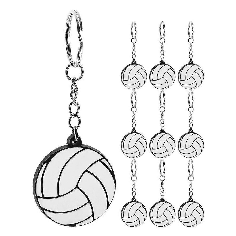10Pcs Mini Volleyball Keychains Hanging Keychains Decorative Bag Pendants