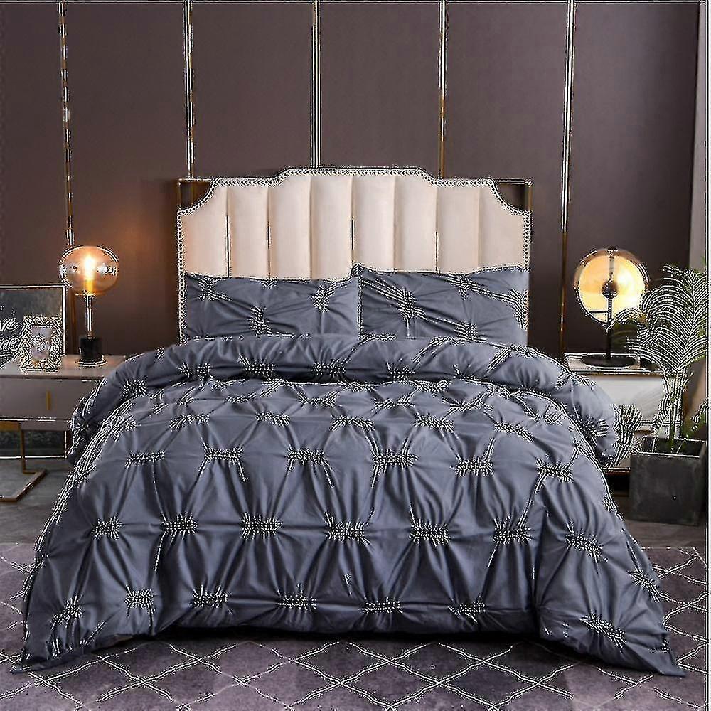 Conjuntos de Colcha 3 Peças Colcha Coverlet Set Edredom Respirável Ultra Soft Solid Color