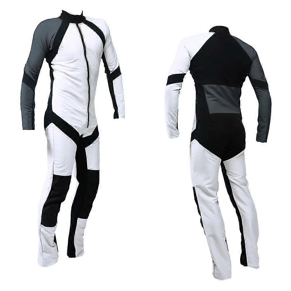 Combinaison de parachutisme libre | blanc-anthracite se-09 | skyexsuits-YuJia