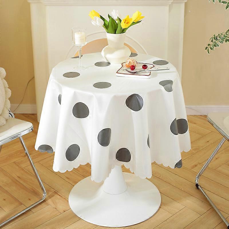 Waterproof, oil-resistant, and washable round table cloth for household coffee tables and dustproof tablecloths
