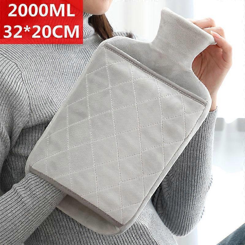 Bouillotte Sac d’eau chaude 1L / 2L avec Soft Free Inodore Garder au chaud Portable
