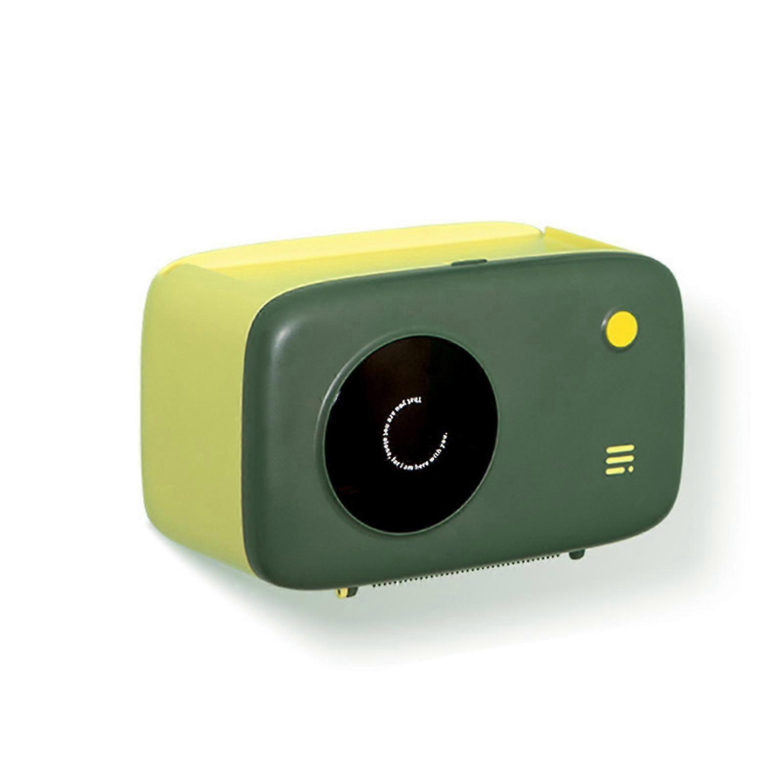 punch-free visible toilet paper box tissue trash bag holder with drainable item stand  serrated blue