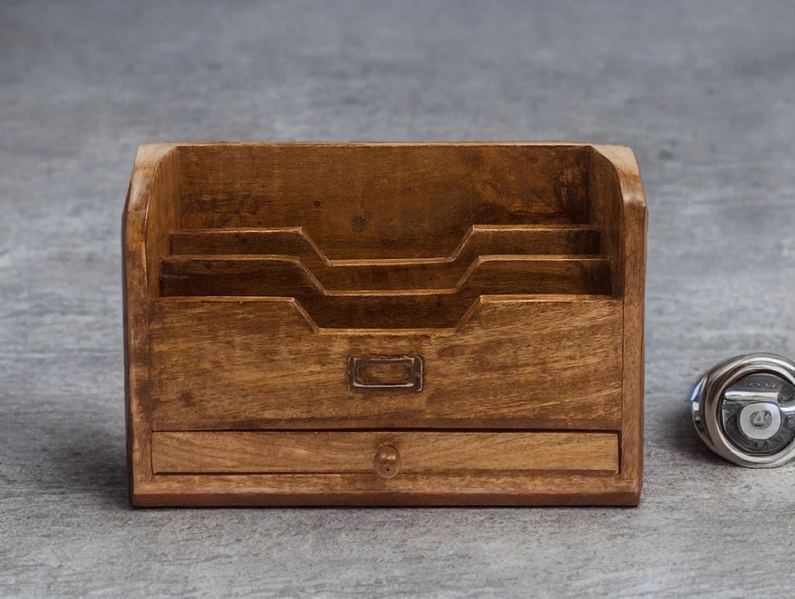 Desktop Letter Rack With Drawer