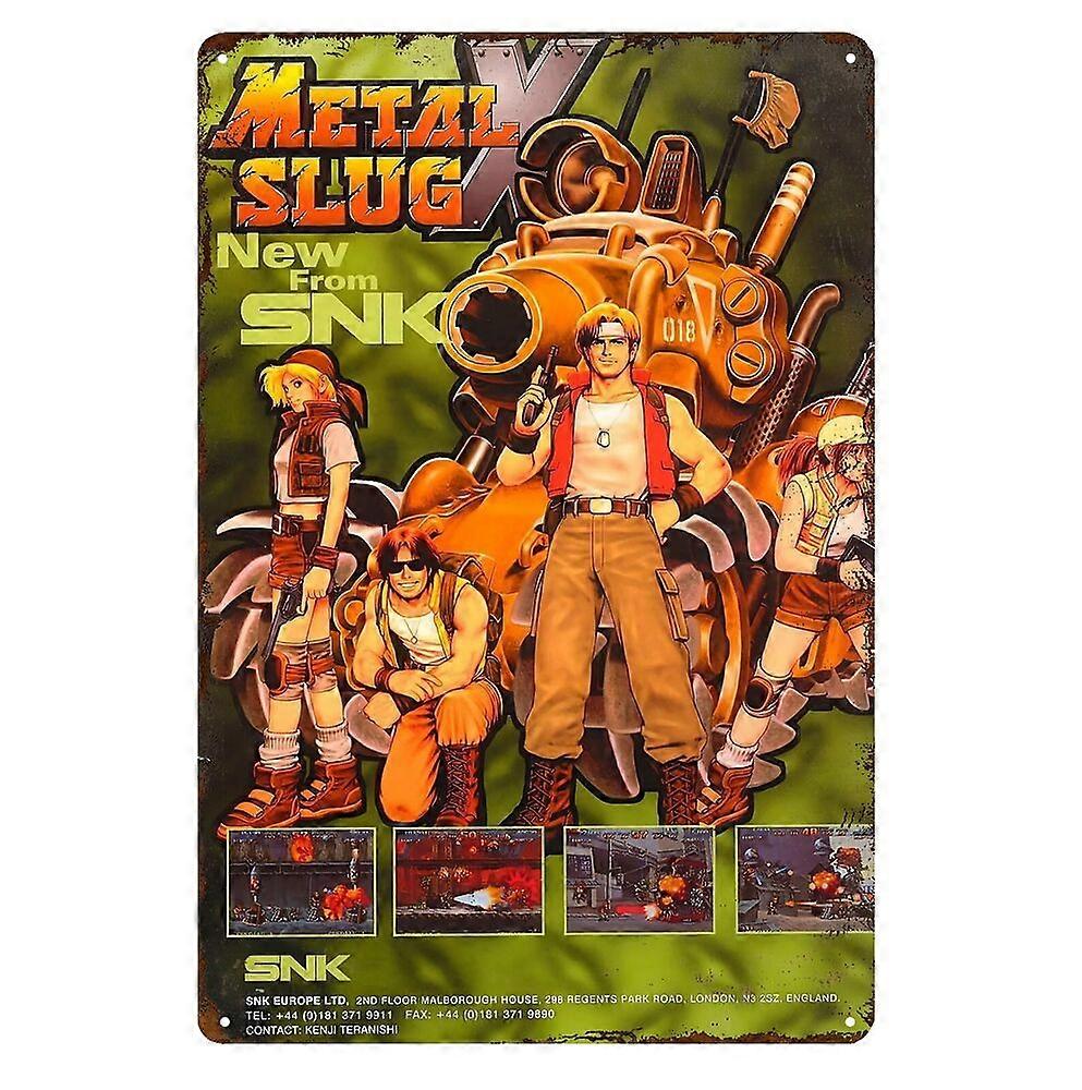 Metal Slug Arcade Retro Video Game Poster Metal - (8x12 polegadas) BPA599
