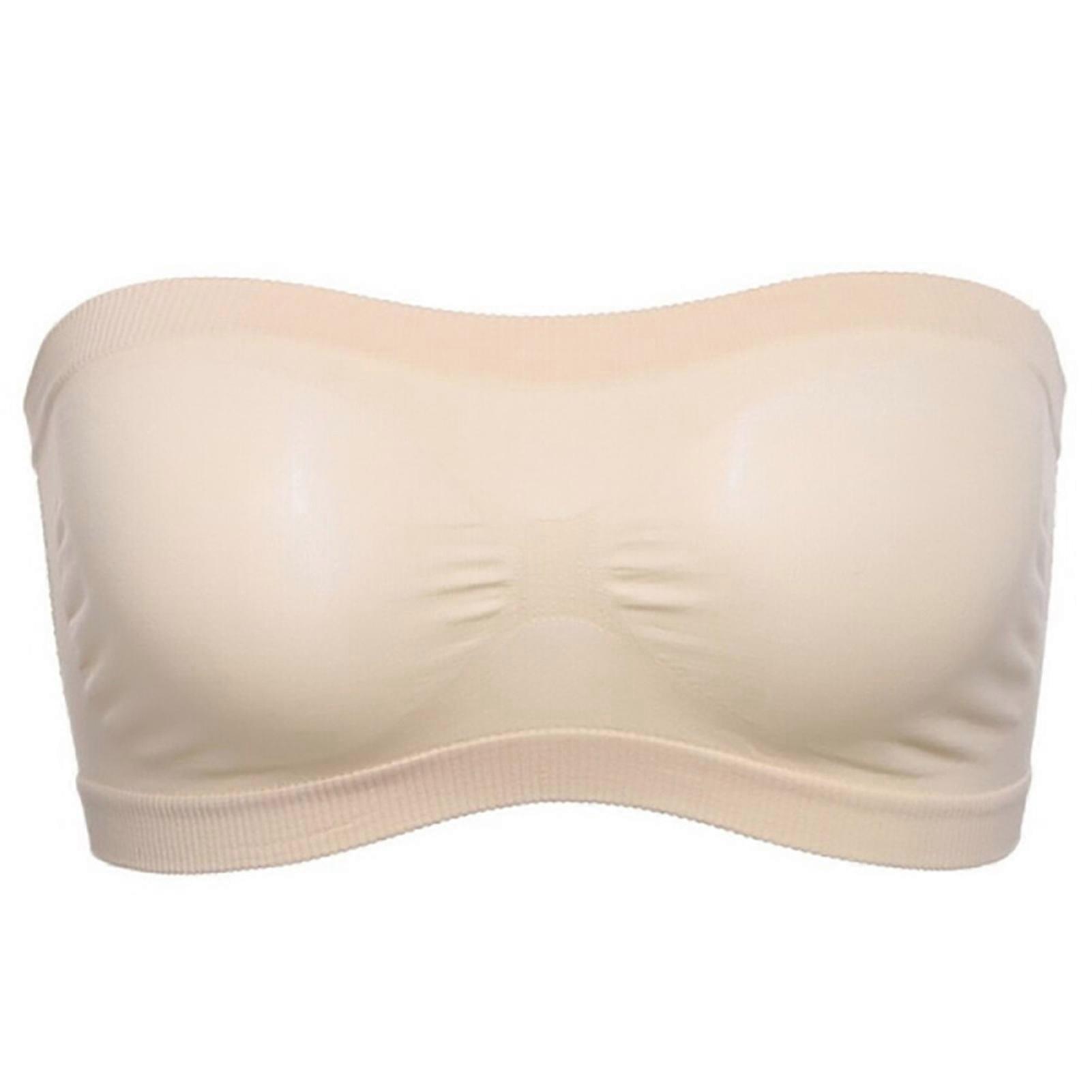 Supportive Bandeau Bra Women's Angel Seamless Underwire Wireless Padded Strapless Bra
