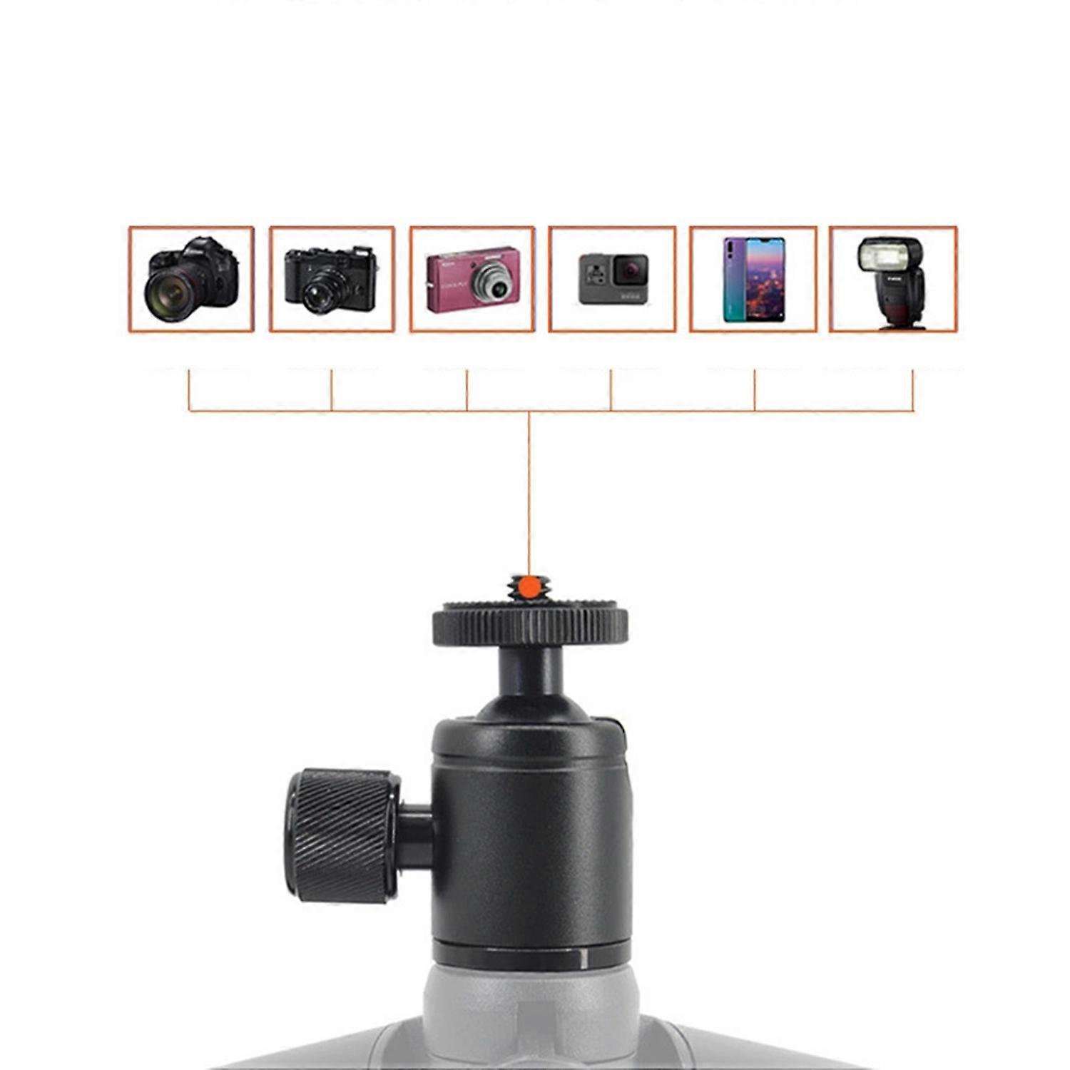 מיני כדורי סגסוגת אלומיניום הר ראש כדור פנורמי מסתובב מצלמת SLR חצובה ראש כדור קטן תושבת טלפון נייד בשידור חי