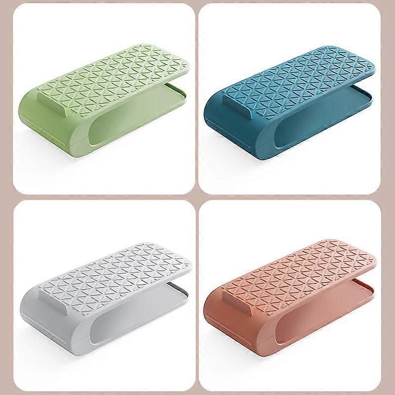 Double-Layer Shoe Organizer Adjustable Height Shoe Stacker Non-Slip Footwear Support Space Saving