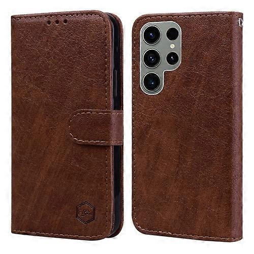 For Samsung Galaxy S23 Ultra Skin Feeling Oil Leather Texture PU + TPU Mobile Phone Case