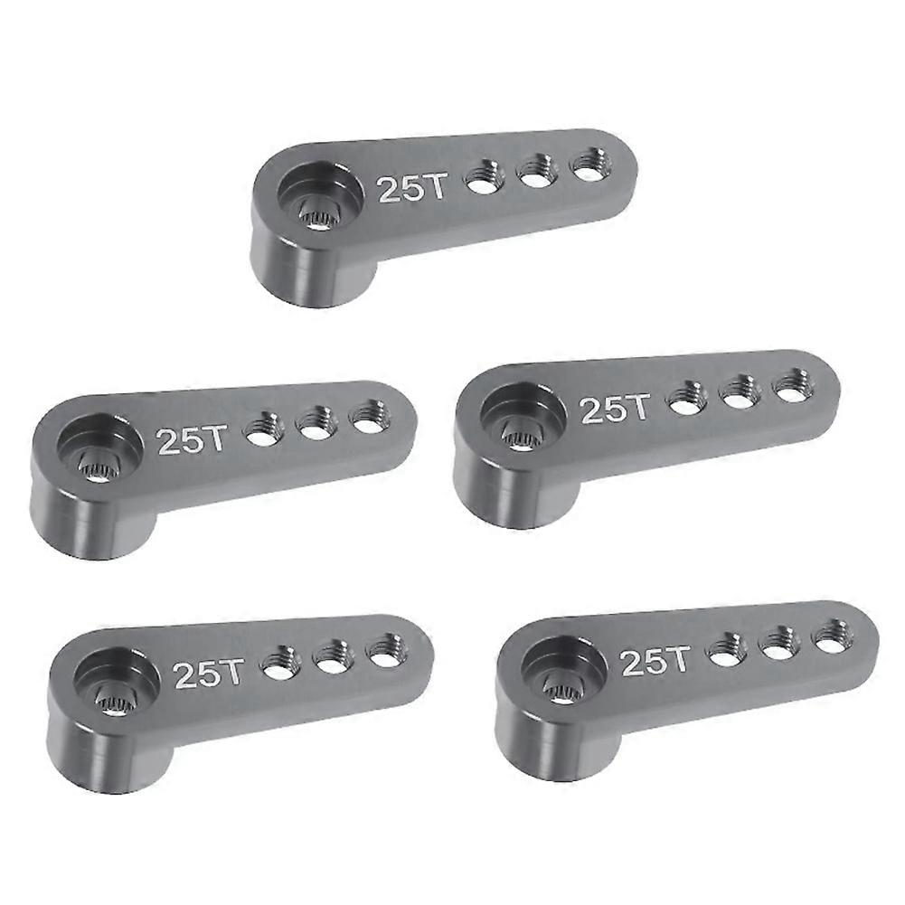25T Aluminum Alloy RC Car Steering Servo Horn Arm for 1/10 1/8 RC Car Crawler Parts Titanium