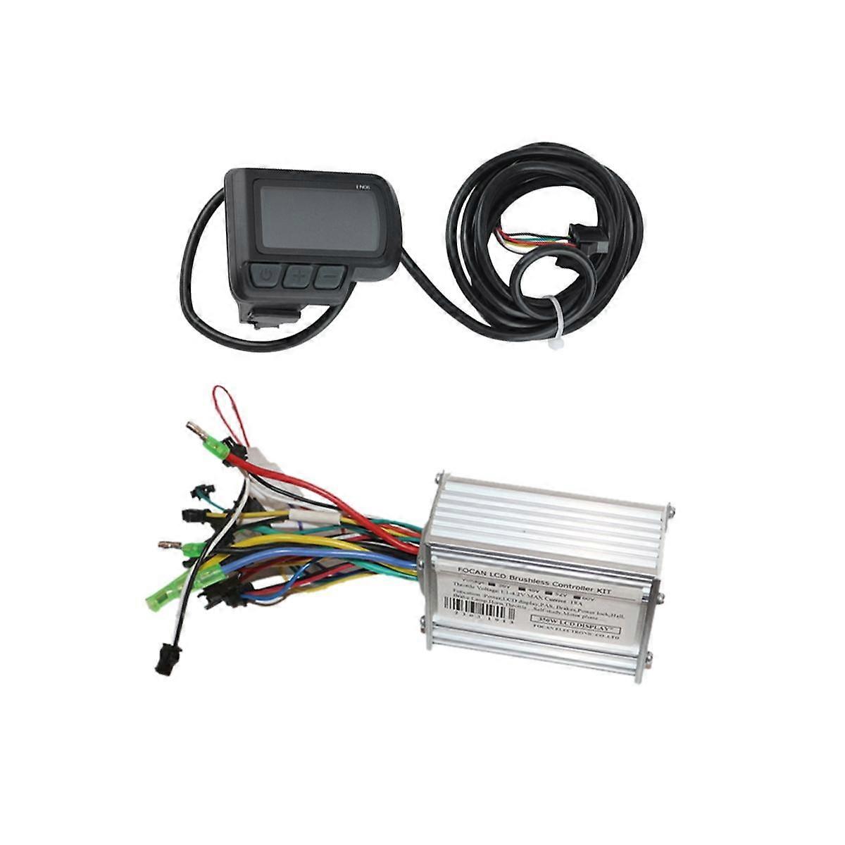 36V 48V 52V 60V 350W 18A Brushless DC Motor Controller Ebike Controller EN06 LCD Display Speedometer
