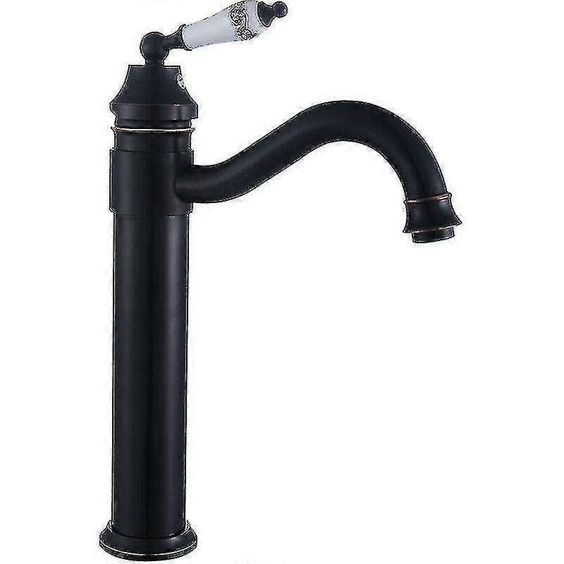 Black Tall Bathroom Faucet, 360 Swivel Basin Faucet, Single Lever Basin Mixer Tap With Dismountable Abs Foamer Spout, Faucet For Bathroom Or Small Kit