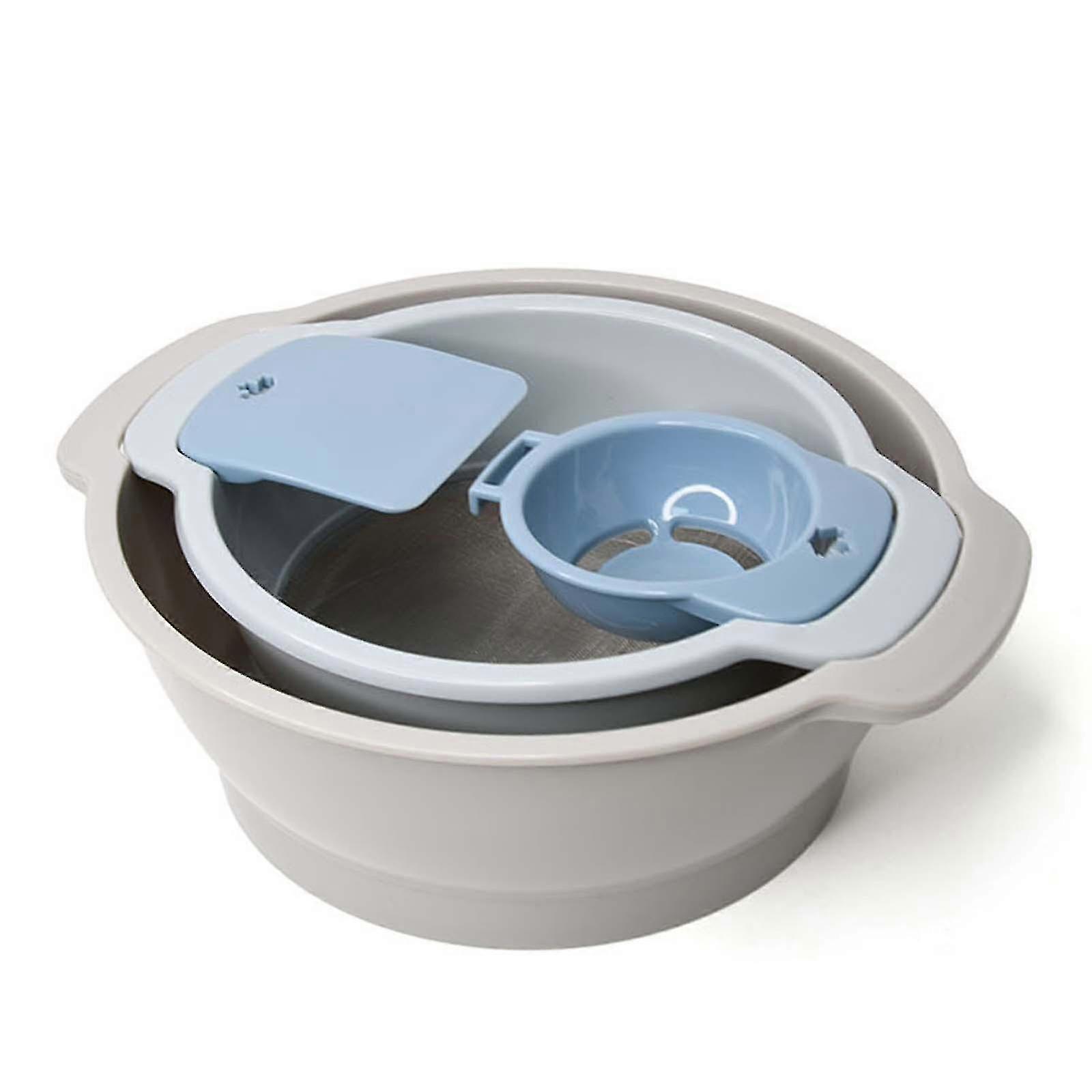 Yaju Flour Sieve Set Sieve Surface And Surface Integrated Separator Baking Tool(1set,gray)