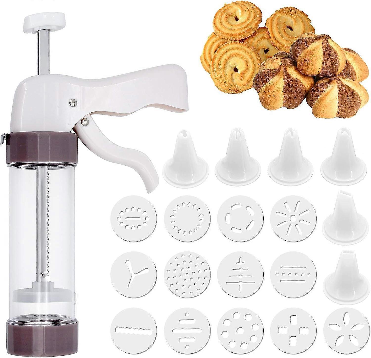 Press Gun Kit Cookie Making and Icing Set, Multifunctional Comfort Grip Cookie Press Pump