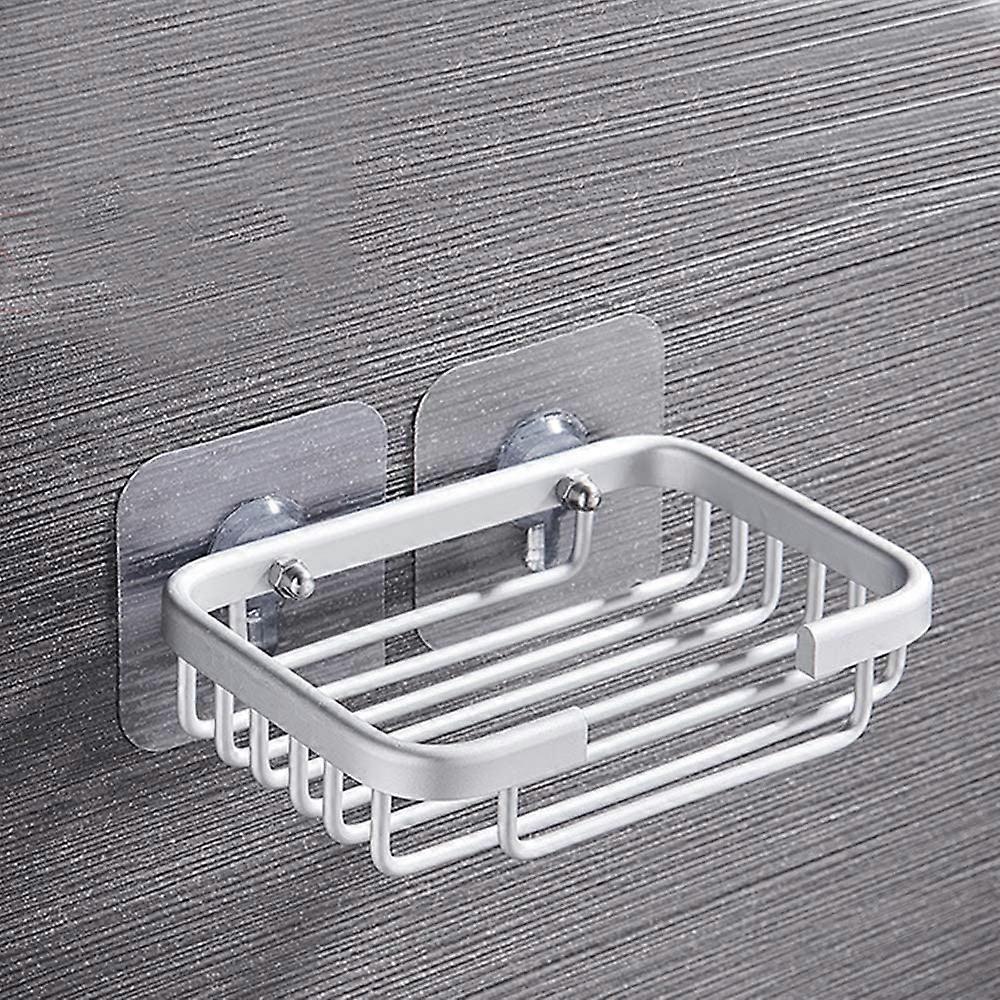 Adhesive Soap Dish Sponge Holder(Sliver)