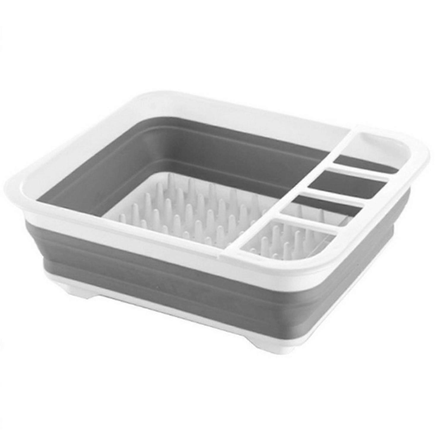Collapsible utensil holder, space saving dish rack