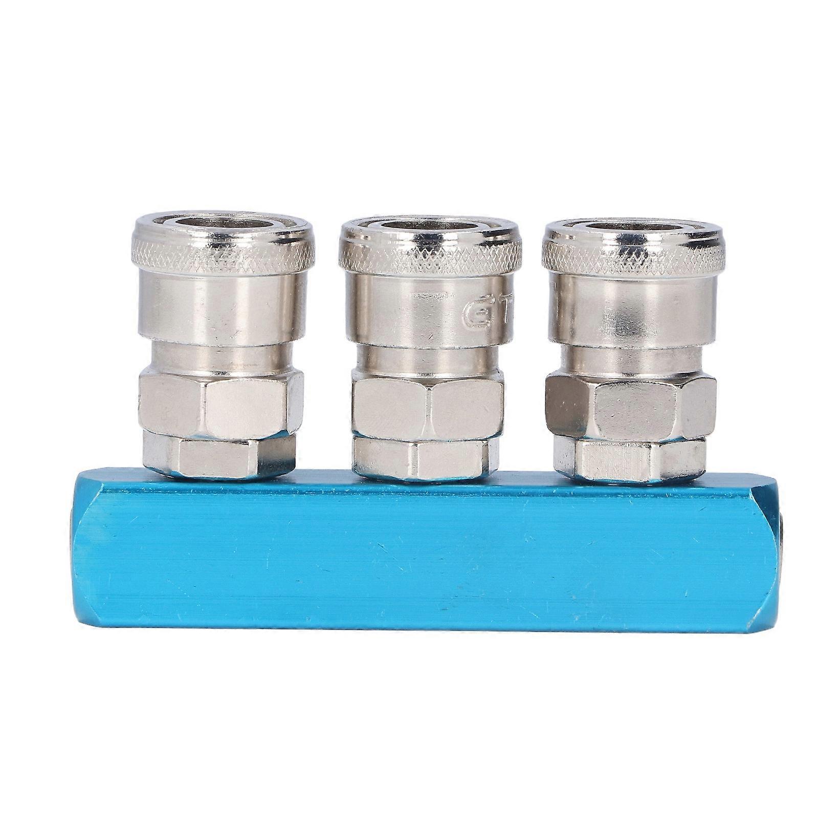 G1/4 Air Distribution Block Straight Air Hose Splitter Pneumatic Manifold with ConnectorSML-3
