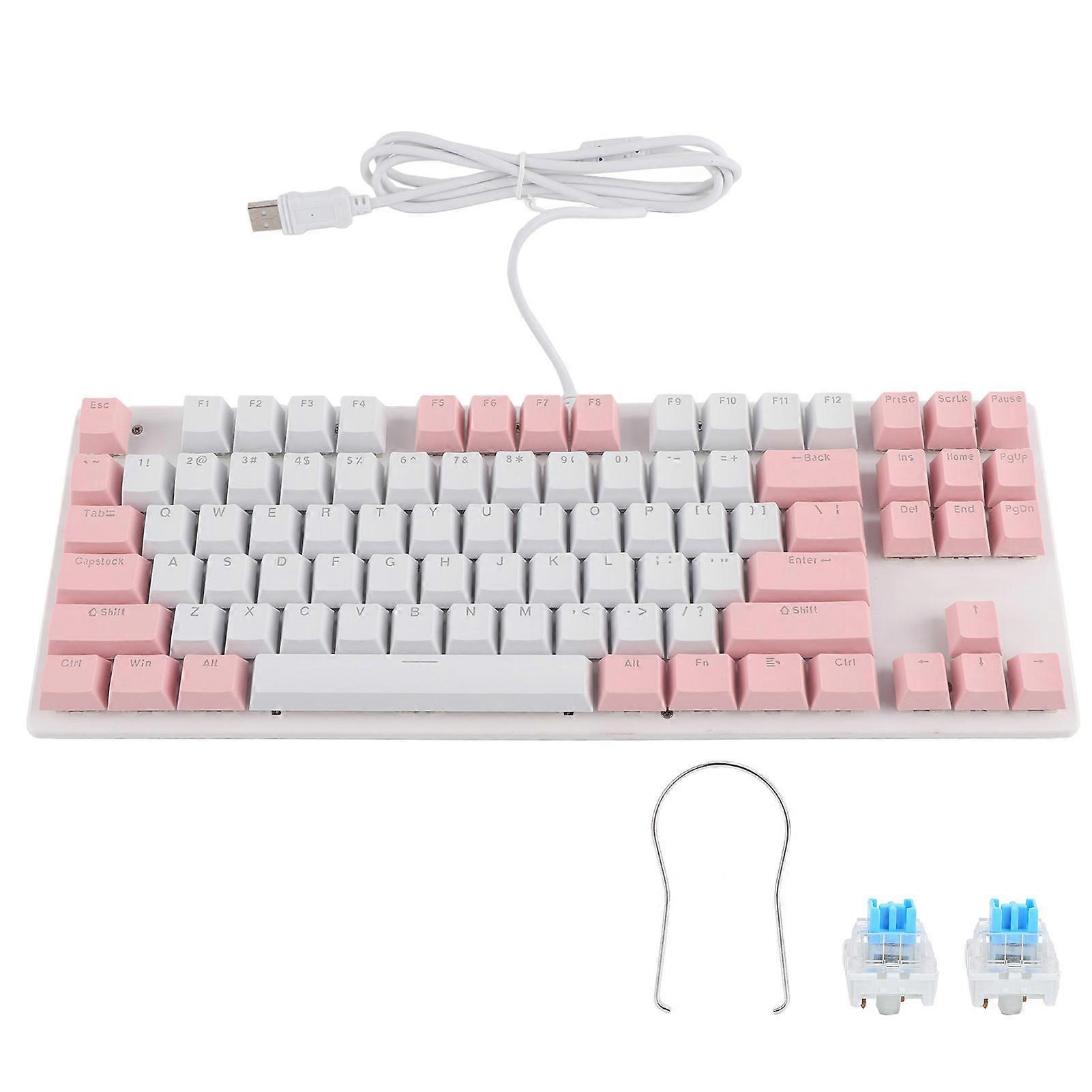 Keyboard Mechanical Gaming 87 Key Mixed Light Computer Supplies for Desktop Laptop 919 Style 2 YEMMA