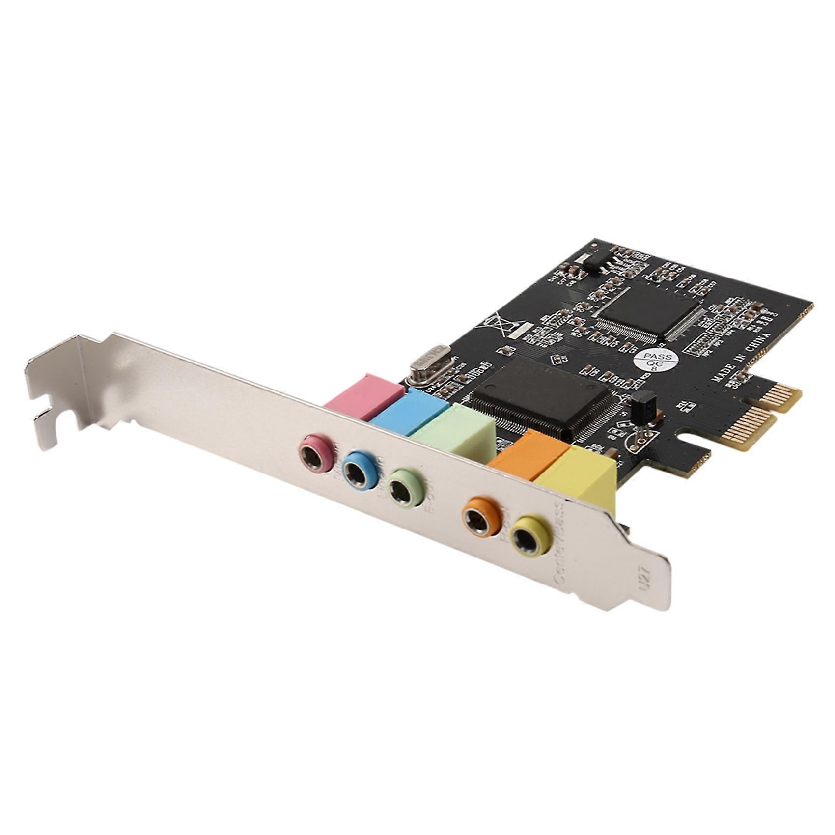 PCIe Sound Card PCI-E X1 CMI8738 Chip 32/64 Bit Sound Card Stereo 5.1 Channel Desktop Built-in Soun