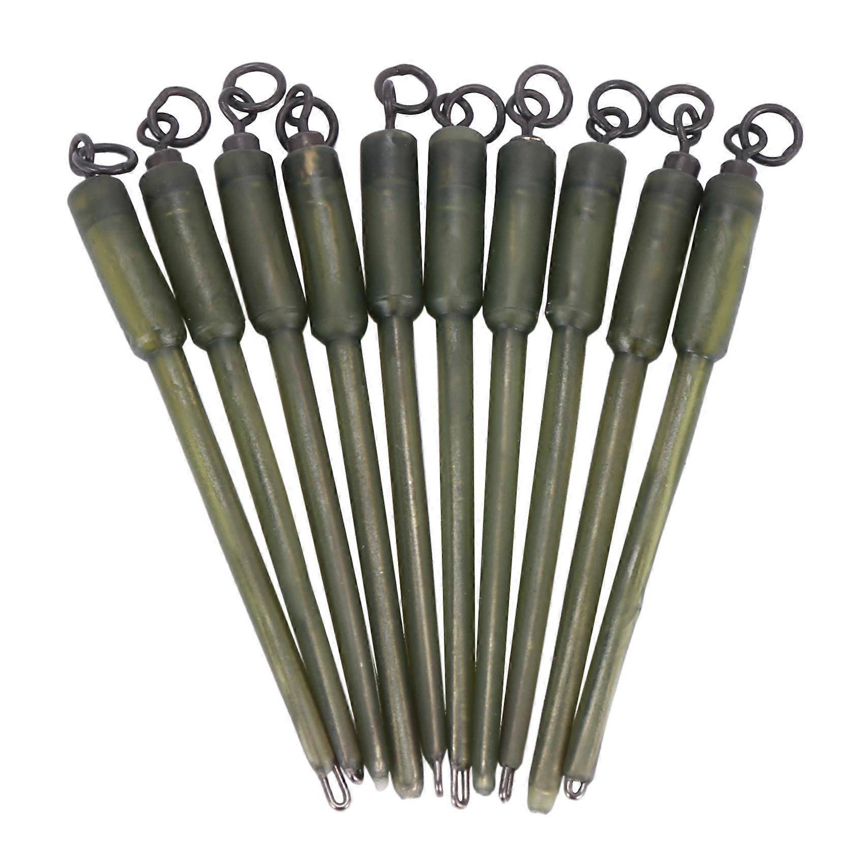 10Pcs Carp Fishing Connector Swivels PVA Tube Bags Stems Solid Bag Stems Lead Insert End Terminal T