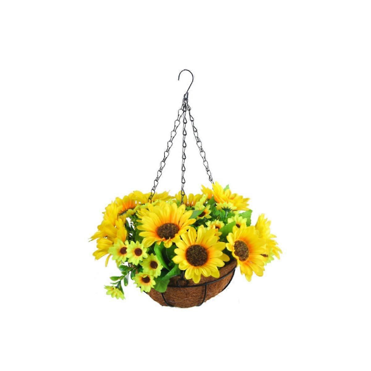 Artificial Hanging Flowers in Basket for Patio Lawn Garden Decor, for the Decoration of Outdoors an