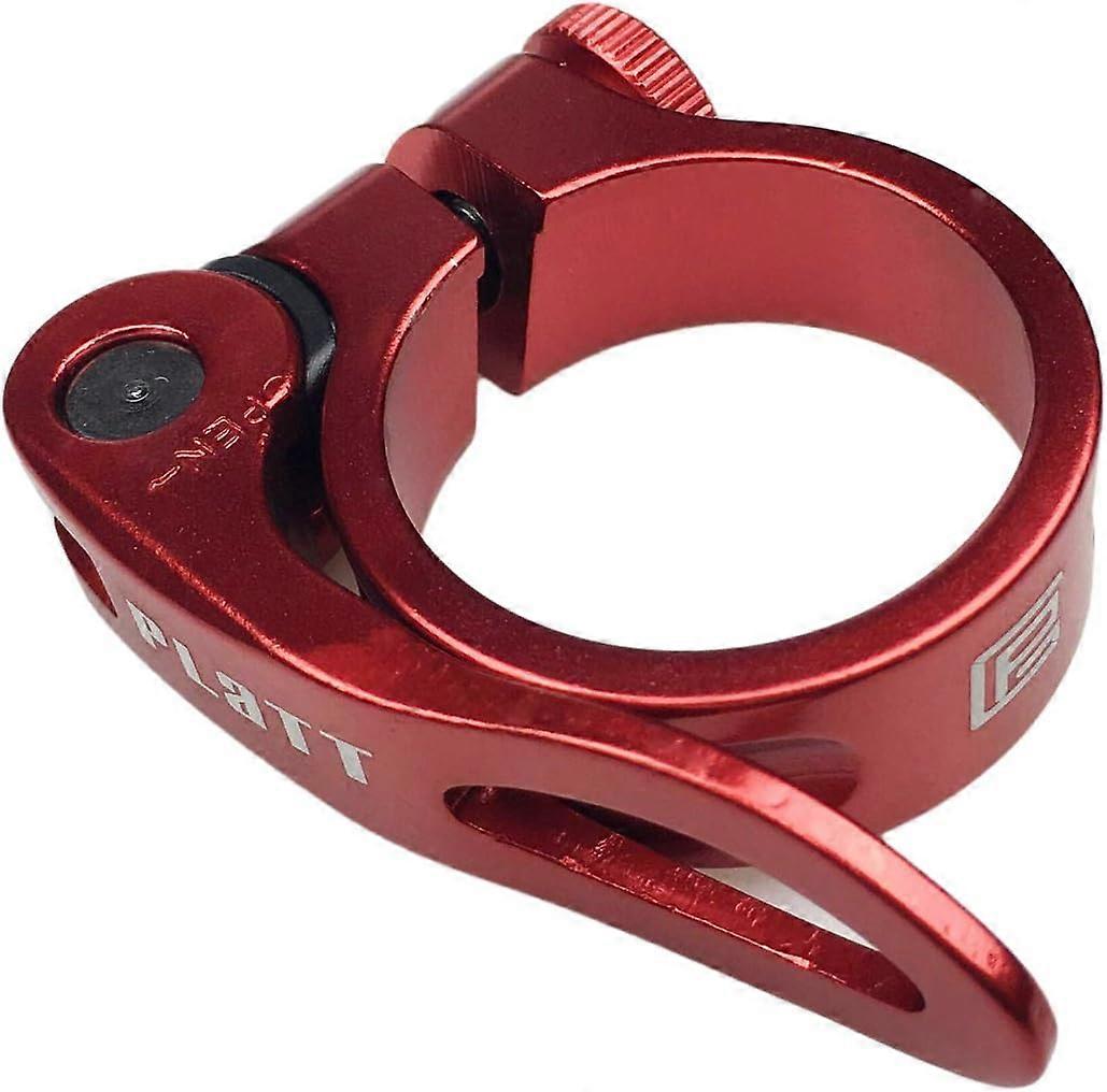 Bicycle Seat Clamps Aluminum Quick Release Seatpost Clamp MTB 34.9MM, Red