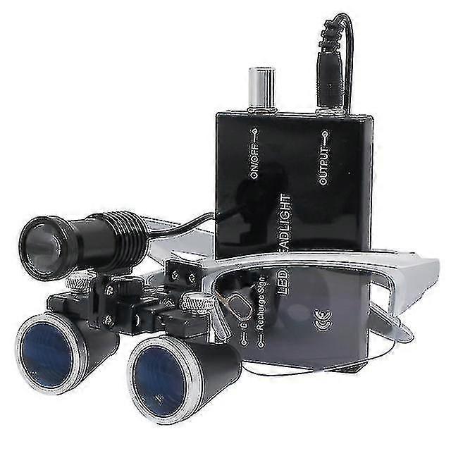 2.5x/3.5x 420 mm loupe dentaire loupe loupe binoculaire chirurgie opération chirurgicale loupe avec projecteur frontale - JA - MXBC