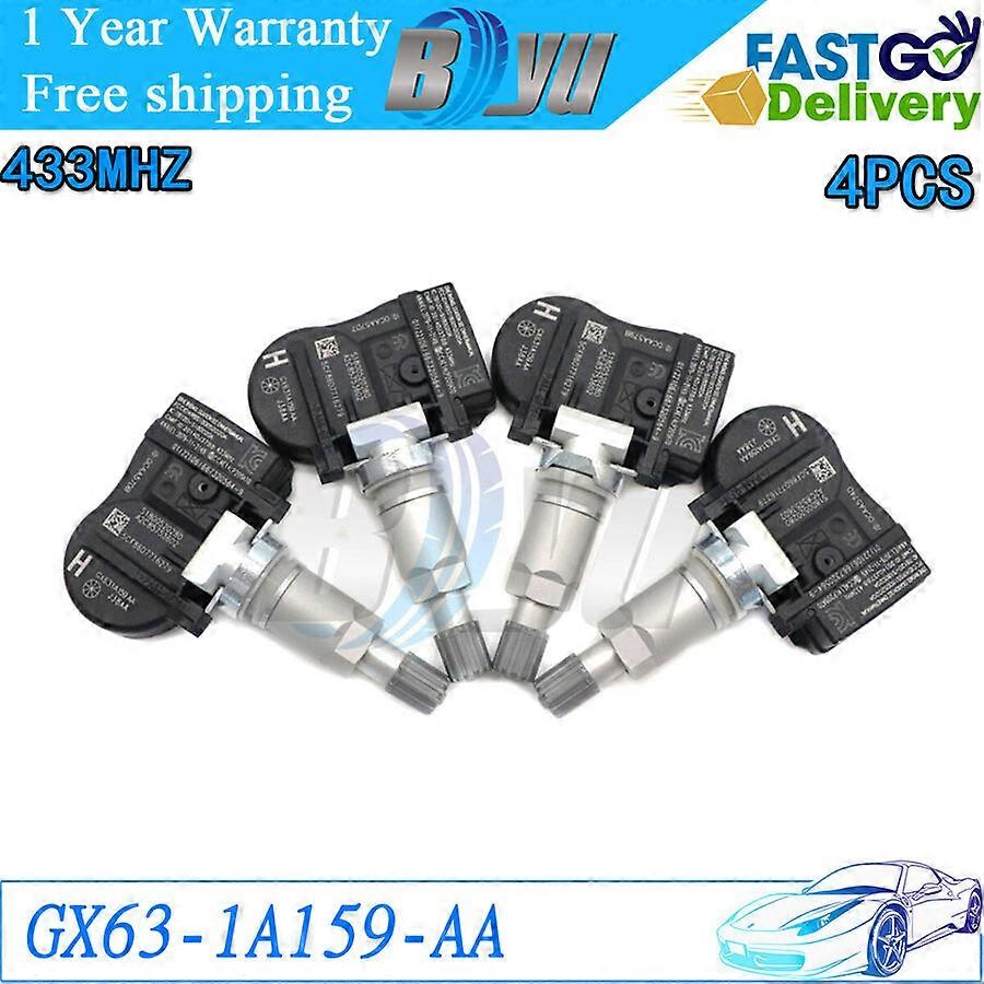 4x GX63-1A159-AA LR070840 TPMS 433MHz Tire Pressure Sensor For Land Rover Range