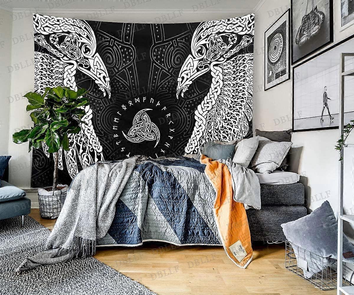 Tentures Murales Gothique Crâne & Barbelé - Décoration Murale Grand Format 150x130 Cm - Style Western Pour Salon & Chambre