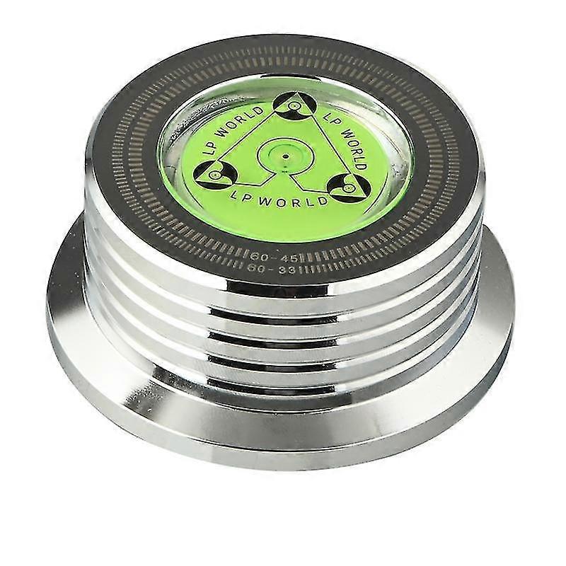 Universal 60Hz LP Vinyl Record Player Disc Turntable Stabilizer with Level Aluminum Alloy Weight Cl
