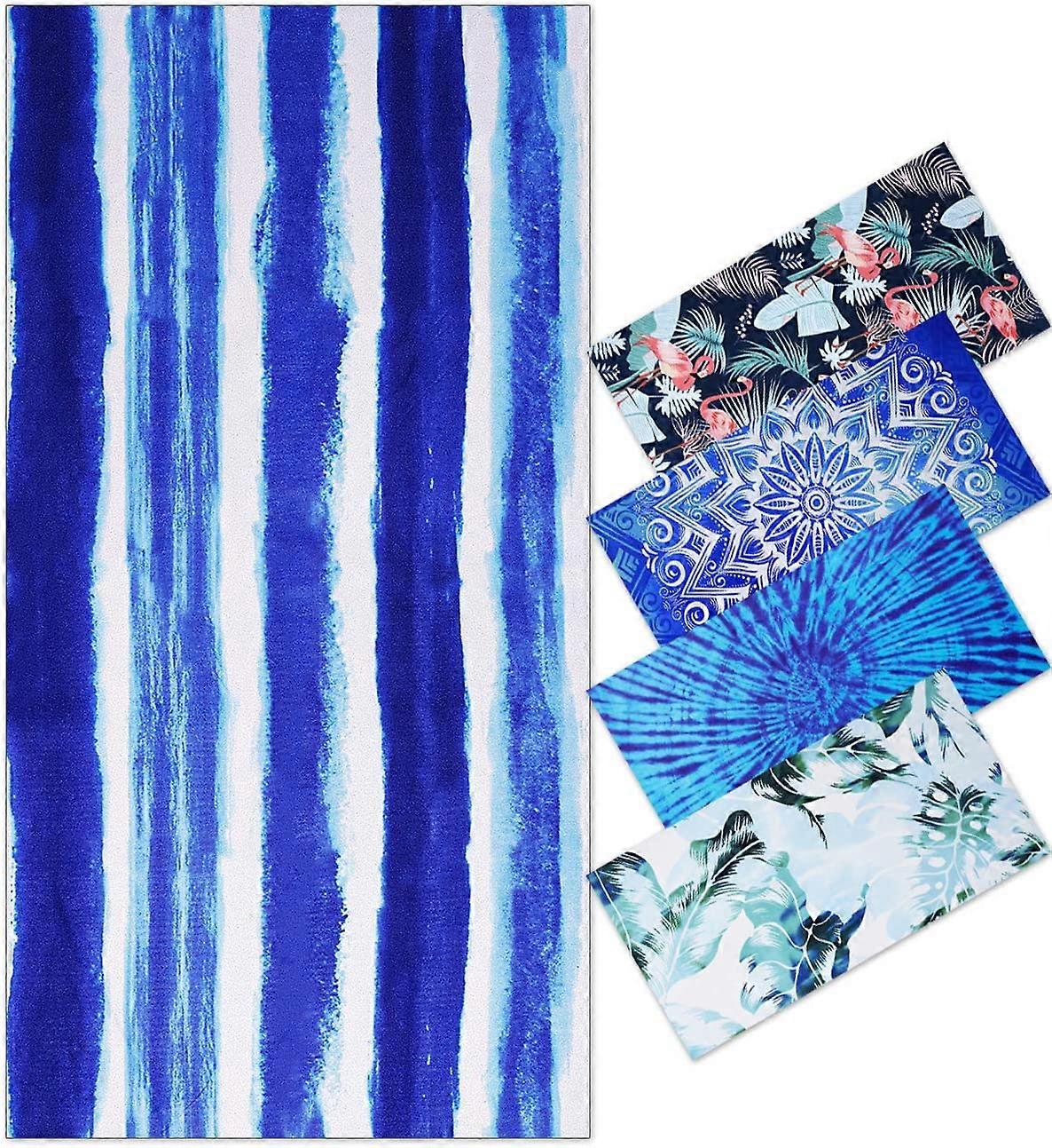 75*150CM beach towel, blue stripes