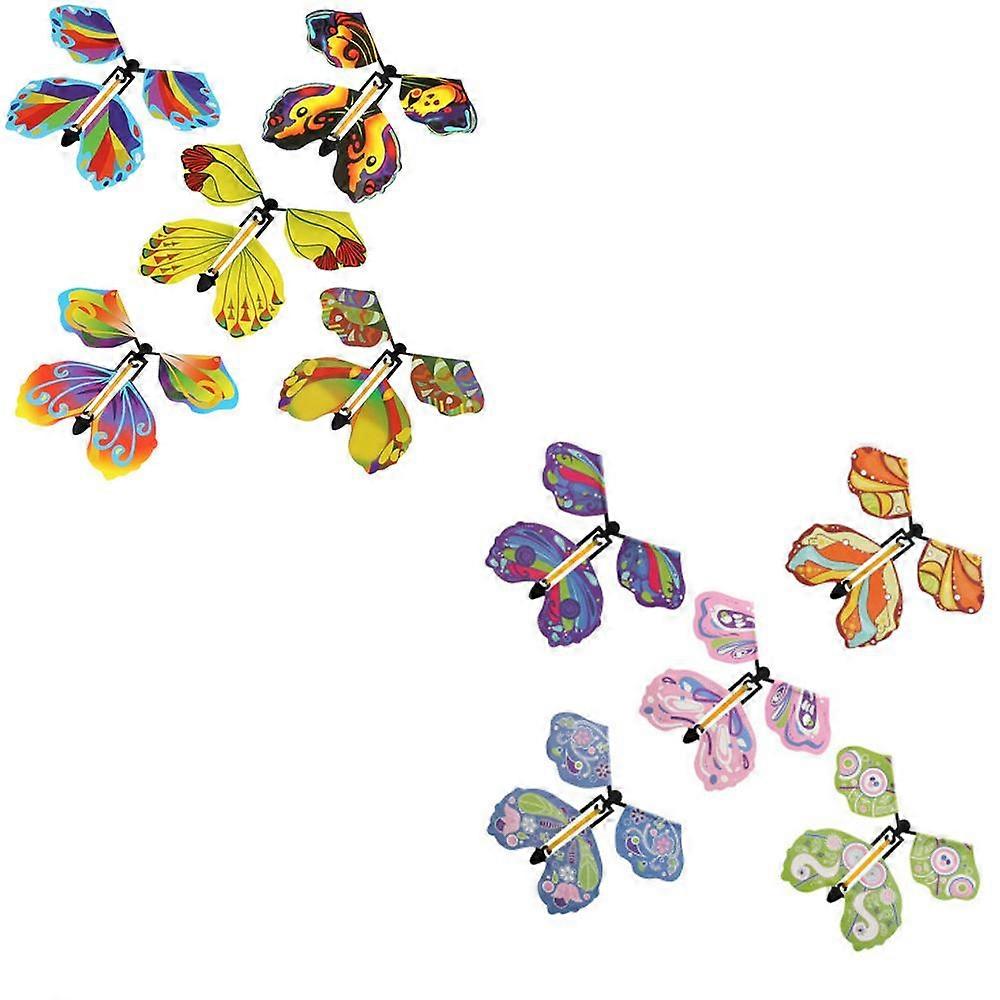 Magic Flying Butterfly 10*12CM , 20 Pieces, Surprise Flying Butterfly, Elastic Butterfly Toy, Flying Butterfly Card, for Gifts, Birthday, Children's E