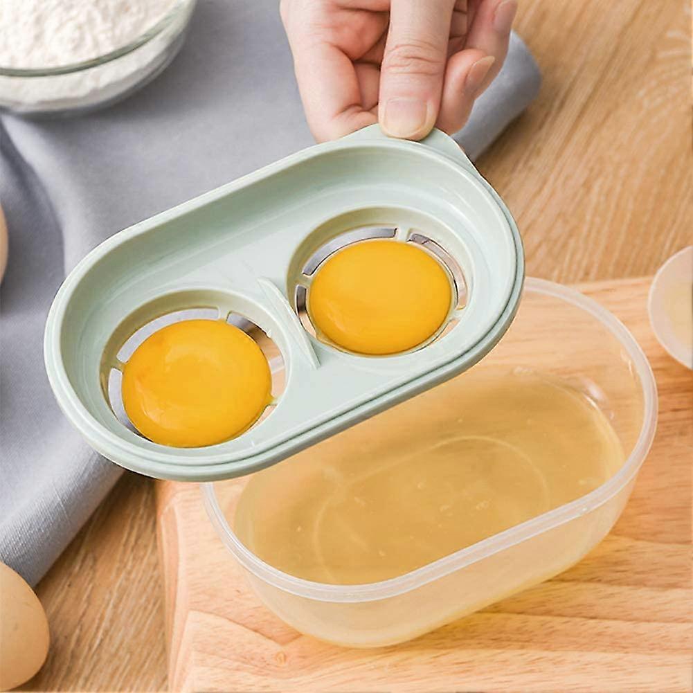 Polypropylene egg separator with handle, egg yolk separator, double egg compartment, egg filter, egg separator with transparent storage box
