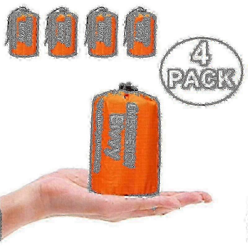 4x屋外緊急熱防水寝袋キャンプサバイバルビバークサック