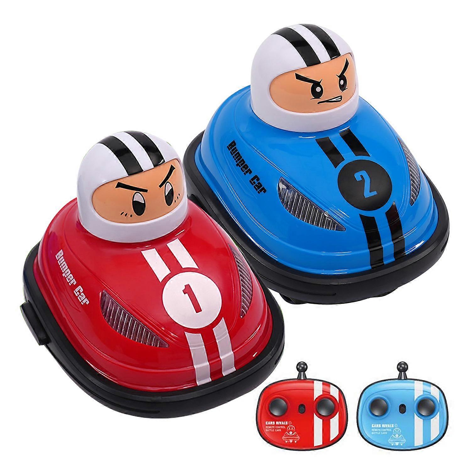 2Pcs Remote Control Bumper Car Toy with Light Music 2 Players Battle Parent-child Interactive RC