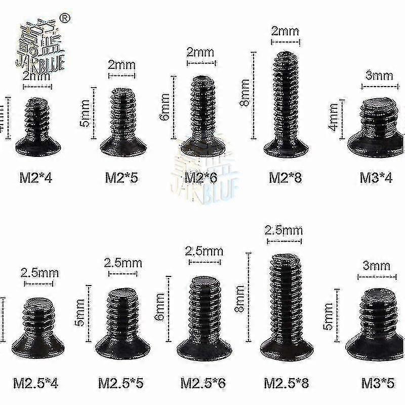 Computer Screw Kit,450 Pieces, M2 M2.5 M3 Km, Flat And Small Phillips Screws