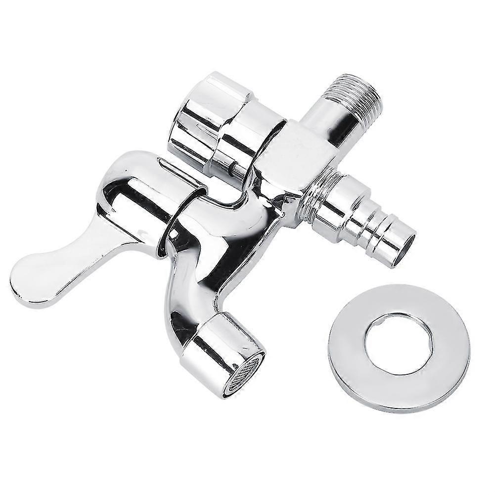 G1/2in Copper Electroplating Washing Machine Faucet Dual Use Water Tap For Bathroom Kitchen