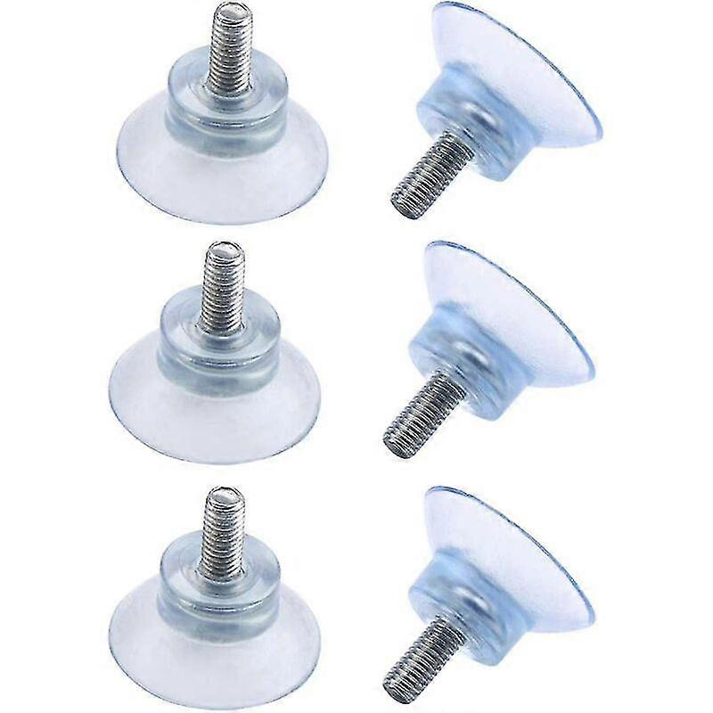 6pcs Transparent Pvc Glass Suction Cup Anti-collision Suction Cups Suction Cups Holders With Screws For Glass Table (6x15mm )t-audace