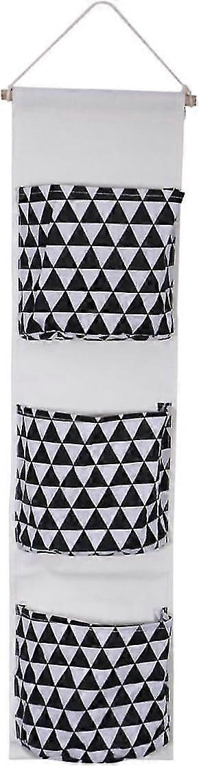 Wooden Hanging Organizer Wall Storage Bag Pocket